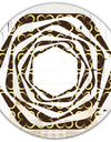 Floral Retro Pattern II - Modern Round or Oval Wall Mirror - Whirl
