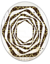 Floral Retro Pattern II - Modern Round or Oval Wall Mirror - Whirl