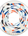 Retro Geometric Grid IV - Modern Round or Oval Wall Mirror - Whirl