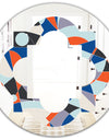 Retro Geometric Grid IV - Modern Round or Oval Wall Mirror - Quatrefoil