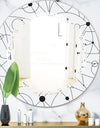 Retro Geometric Grid III - Modern Round or Oval Wall Mirror - Triple C