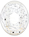 Retro Geometric Grid III - Modern Round or Oval Wall Mirror - Whirl