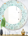 Retro Abstract Design XIV - Modern Round or Oval Wall Mirror - Wave