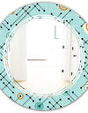 Retro Abstract Design XIV - Modern Round or Oval Wall Mirror - Triple C