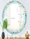 Retro Abstract Design XIV - Modern Round or Oval Wall Mirror - Triple C