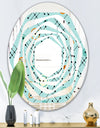 Retro Abstract Design XIV - Modern Round or Oval Wall Mirror - Whirl