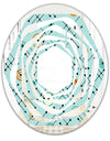 Retro Abstract Design XIV - Modern Round or Oval Wall Mirror - Whirl
