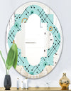 Retro Abstract Design XIV - Modern Round or Oval Wall Mirror - Quatrefoil
