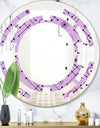 1950 Retro Pattern III - Modern Round or Oval Wall Mirror - Space