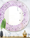 1950 Retro Pattern III - Modern Round or Oval Wall Mirror - Wave