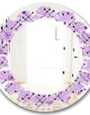 1950 Retro Pattern III - Modern Round or Oval Wall Mirror - Leaves