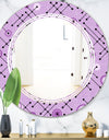 1950 Retro Pattern III - Modern Round or Oval Wall Mirror - Triple C