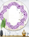 1950 Retro Pattern III - Modern Round or Oval Wall Mirror - Quatrefoil