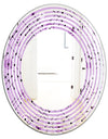 1950 Retro Pattern III - Modern Round or Oval Wall Mirror - Wave