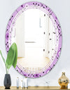 1950 Retro Pattern III - Modern Round or Oval Wall Mirror - Triple C