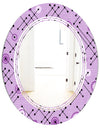 1950 Retro Pattern III - Modern Round or Oval Wall Mirror - Triple C