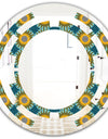 Retro Circular Pattern I - Cottage Round or Oval Wall Mirror - Space