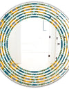 Retro Circular Pattern I - Cottage Round or Oval Wall Mirror - Wave