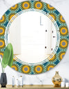 Retro Circular Pattern I - Cottage Round or Oval Wall Mirror - Triple C