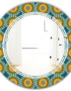 Retro Circular Pattern I - Cottage Round or Oval Wall Mirror - Triple C