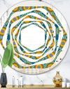 Retro Circular Pattern I - Cottage Round or Oval Wall Mirror - Whirl