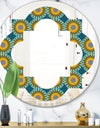 Retro Circular Pattern I - Cottage Round or Oval Wall Mirror - Quatrefoil