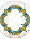 Retro Circular Pattern I - Cottage Round or Oval Wall Mirror - Quatrefoil