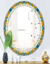 Retro Circular Pattern I - Cottage Round or Oval Wall Mirror - Triple C