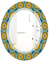 Retro Circular Pattern I - Cottage Round or Oval Wall Mirror - Triple C
