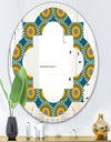 Retro Circular Pattern I - Cottage Round or Oval Wall Mirror - Quatrefoil