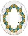 Retro Circular Pattern I - Cottage Round or Oval Wall Mirror - Quatrefoil