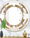 Retro Square Design V - Modern Round or Oval Wall Mirror - Space