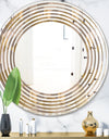 Retro Square Design V - Modern Round or Oval Wall Mirror - Wave