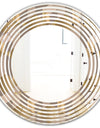 Retro Square Design V - Modern Round or Oval Wall Mirror - Wave