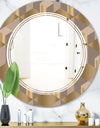 Retro Square Design V - Modern Round or Oval Wall Mirror - Triple C