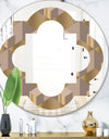 Retro Square Design V - Modern Round or Oval Wall Mirror - Quatrefoil