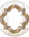 Retro Square Design V - Modern Round or Oval Wall Mirror - Quatrefoil