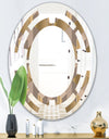 Retro Square Design V - Modern Round or Oval Wall Mirror - Space