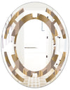 Retro Square Design V - Modern Round or Oval Wall Mirror - Space