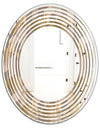 Retro Square Design V - Modern Round or Oval Wall Mirror - Wave