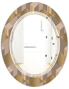 Retro Square Design V - Modern Round or Oval Wall Mirror - Triple C