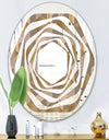 Retro Square Design V - Modern Round or Oval Wall Mirror - Whirl