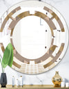 Retro Square Design VI - Modern Round or Oval Wall Mirror - Space