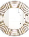 Retro Square Design VI - Modern Round or Oval Wall Mirror - Wave