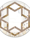 Retro Square Design VI - Modern Round or Oval Wall Mirror - Hexagon Star