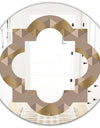 Retro Square Design VI - Modern Round or Oval Wall Mirror - Quatrefoil