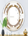 Retro Square Design VI - Modern Round or Oval Wall Mirror - Space