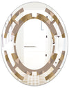 Retro Square Design VI - Modern Round or Oval Wall Mirror - Space