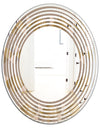 Retro Square Design VI - Modern Round or Oval Wall Mirror - Wave
