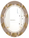 Retro Square Design VI - Modern Round or Oval Wall Mirror - Triple C